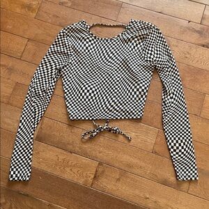 Faded Rose open back crop top